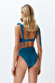 Blue High Waist Hipster Bikini Bottom TBESS24BA00134 - 5