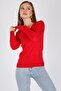 V-Neck Long Sleeve Solid Color Fit Cut Summer Knitwear Blouse - 4