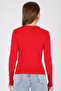 V-Neck Long Sleeve Ribbed Solid Color Fit Cut Summer Stretchy Knitwear Blouse - 2