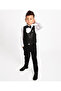 Boy's Tuxedo Suit with Vest Chain 6 Buttons Bow Tie - 2