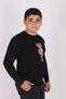 Unisex Teddy Bear Printed Long Sleeve Crew Neck Basic Kids T-shirt - 2