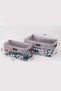 Horose Multi-purpose Children's Room Basket Set 2 Pieces Basket Flower Patterned