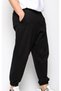 Men's Black Rubber Leg Sports Sweatpants