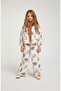 LIMI girl's printed gabardine jacket wide leg pants 2-piece set