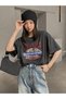 Women / Girls Smoked Oversize T-Shirt Stay Wild Printed - 6