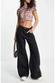 Women's Black Loose Fitting Wide Leg Comfortable Baggy Jean Jeans Black Loose Women's Trousers