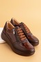 Genuine Leather Anatomical Sole Comfortable Zippered Shoes ndr.3802 - 6