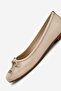 Women's Mink Genuine Natural Leather Bow Ballerinas - 6