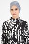 Aura Ready Turban Bonnet Gray Cross Banded Women's Hijab Bonnet Sea Bonnet Swimsuit Bonnet