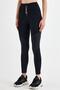 Women's Black Shiny Garnished Zippered Sports Tights - 2