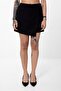Women's Asymmetrical Front Short Skirt Black