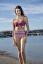 Patterned High Waist Britli Bikini Set - Purple - 2