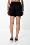 Women's Asymmetrical Front Short Skirt Black - 3