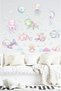 Pastel Colorful Ocean Life Cute Fishes Baby Kids Room Wall Sticker Set - 2