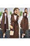 Double Crepe Fabric Trousers and Long Vest Women's Double Set