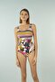 Patterned U Collar Swimsuit - Floral - 2
