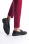 Black Skin Women's Loafer Casual Shoes Bg1095-112-0005 - 4