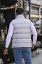 Style Combination Long Zipper Pocket Cross Puffer Vest PLDP 2923