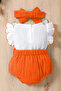 Baby Girl and Child Muslin Fabric Ruffle Bow Bodysuit - 2