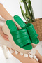 Green Wedge Heeled New Classic Women's Slippers Comfortable and Stylish - 3