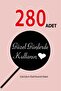 Round Cut Stickers Black Ground White Lettering 3.8X3.8Cm for Beautiful Day