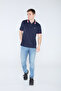 Navy Blue Men's Polo Neck T-Shirt N1M01624 - 5
