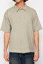 Stone Regular Fit Short Sleeve Comfortable Stretchy Knitted Shirt Tmnss24Go00061 - 4
