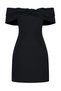 Black Carmen Collar Woven Short Dress Tprss24El00154 - 7