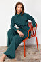 Emerald Green Woven Top and Bottom Set TCTSS24US00061 - 2