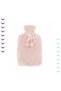 Hot Water Bag with Pompom, Plush Hot Water Bag 2 lt Soft Washable Thermofor 1 PC - 6