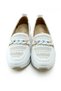 Women's White Laser Cut Patterned Buckle Detail Orthopedic Comfortable Insole Casual Shoes - 2