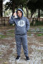 NYC Brooklyn printed kangaroo pocket and hooded tracksuit suit - 2