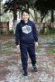 NYC Brooklyn printed kangaroo pocket and hooded tracksuit suit