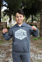 NYC Brooklyn printed kangaroo pocket and hooded tracksuit suit - 3