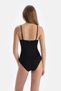 Black Strapless Covered Swimsuit - 2