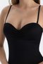Black Strapless Covered Swimsuit - 6
