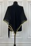 Black Gold Chiffon Luxury Groom's Shoulder Cover Shawl, Simple Model, Groomsmen Bridesmaid Henna Soldier Shawl Veil - 2