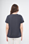Sports T-shirt Anthracite Color V-Neck Brooklyn Printed - 5