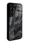 Glossy Phone Case for Samsung S24 Black Camouflage Design - 2
