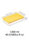 Set of 6 Storage Containers, Microwave-Safe Food Storage Containers, Yellow, 6 x 1200 ml - 6