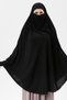 Women's Hijab Medina Silk Abaya Top with Veil Souffle Hijab Black - 7