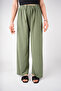 Women's Hijab Khaki Elastic Waist Palazzo Trousers