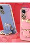 Black Hello Kitty Stand Edge Gold Detailed Luxury Silicone Case for Huawei Honor 50 - 3