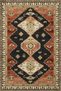 Black Orange Themed Traditional Motif Patterned Vintage Decorative Carpet 3880