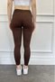 Brown Skinny Leg Skinny High Elasticity and Recovery Women's Trousers - 3