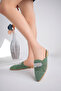 Women's Stone-Decorated Slippers, Closed Toe Straw Lace Knit Dowry Daily Sandals - 2