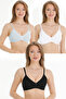 3-Pack Jersey Nursing Bra Unpadded HG0064 Mixed Color - 2
