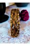 Pure copper Hypoallergenic antique handmade three-twist thick bracelet - 2