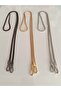Flat Snake Chain Bag Chain with Hook, Stylish and Shiny Gold Color Design - 2