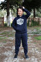 NYC Brooklyn printed kangaroo pocket and hooded tracksuit suit - 3